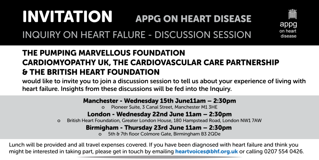 Parliamentary Heart Failure Inquiry Discussion Sessions